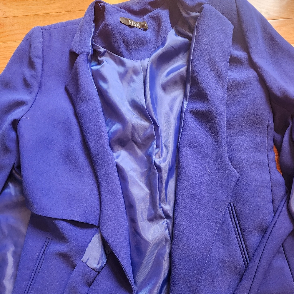 Kisa size 10 royal blue blazer cape.